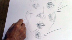 Malerei/Zeichnung - Portrait Advanced - "Teilformen des Gesichtes plastisch in Acryl malen 1" (Level 2-3)