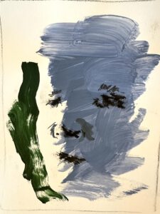 Expressives Gesicht in Acryl in 4 Arbeitsschritten